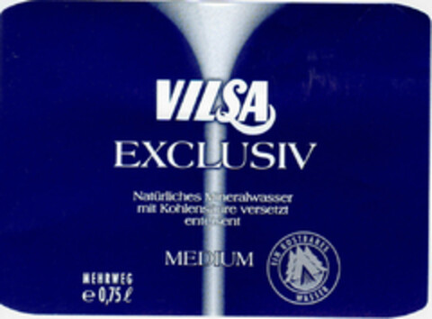 VILSA EXCLUSIV Natürliches Mineralwasser Logo (DPMA, 09/06/1999)