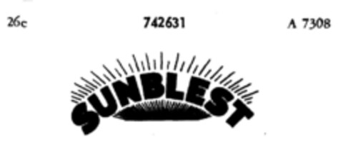 SUNBLEST Logo (DPMA, 22.01.1958)