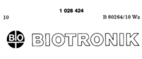BO BIOTRONIK Logo (DPMA, 25.03.1978)