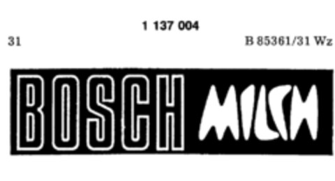 BOSCH MILCH Logo (DPMA, 09/02/1988)