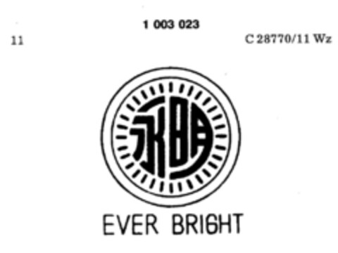 EVER BRIGHT Logo (DPMA, 09/28/1979)