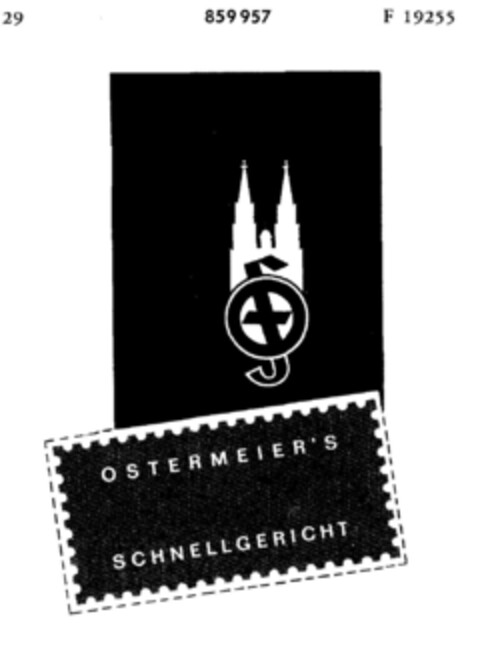 OSTERMEIER `S SCHNELLGERICHT Logo (DPMA, 26.01.1968)