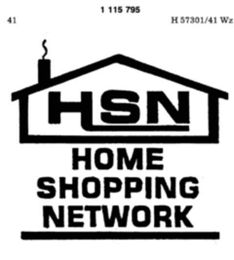 HSN HOME SHOPPING NETWORK Logo (DPMA, 12.02.1987)