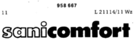 sanicomfort Logo (DPMA, 11.06.1976)