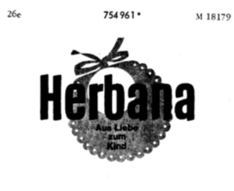Herbana Aus Liebe zum Kind Logo (DPMA, 11.07.1961)