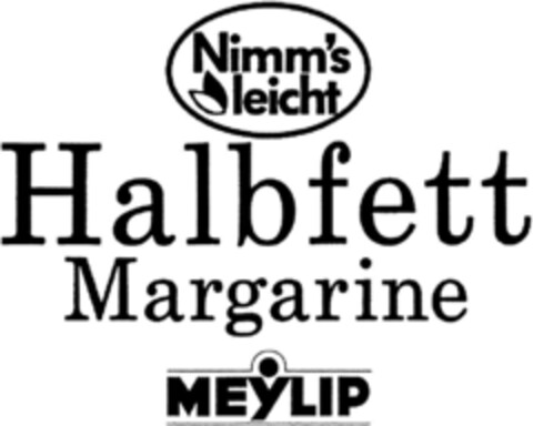Nimm's leicht Halbfett Margarine MEYLIP Logo (DPMA, 09/20/1994)