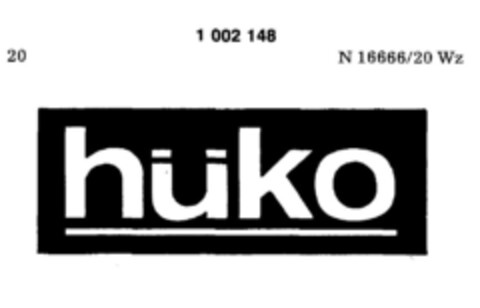 hüko Logo (DPMA, 05.09.1979)