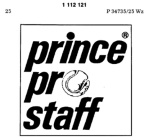 prince  pro staff Logo (DPMA, 13.01.1987)