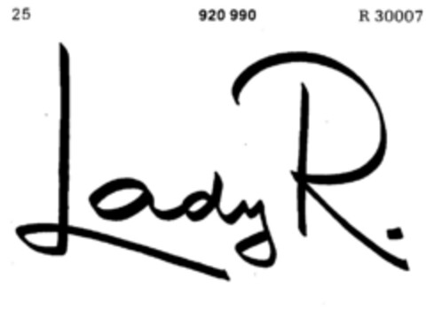 Lady R. Logo (DPMA, 19.03.1973)