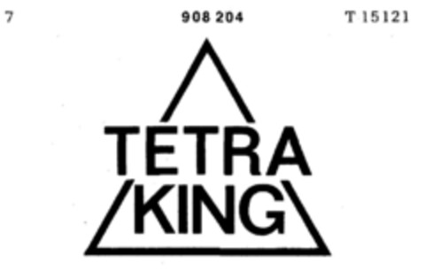 TETRA KING Logo (DPMA, 08/25/1972)
