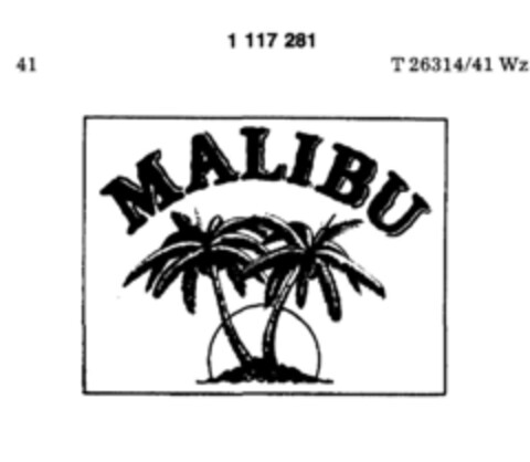 MALIBU Logo (DPMA, 24.02.1987)