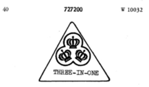 THREE-IN-ONE Logo (DPMA, 09.10.1958)