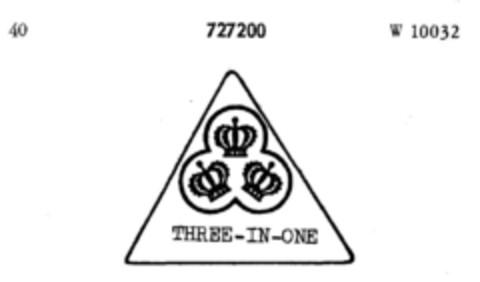 THREE-IN-ONE Logo (DPMA, 10/09/1958)