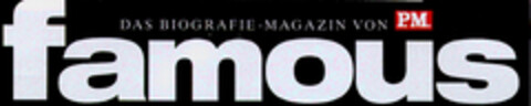 famous DAS BIOGRAFIE-MAGAZIN VON P.M. Logo (DPMA, 22.02.2000)