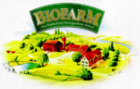 BIOFARM Aus kontrolliert biologischem Anbau Logo (DPMA, 31.08.2001)