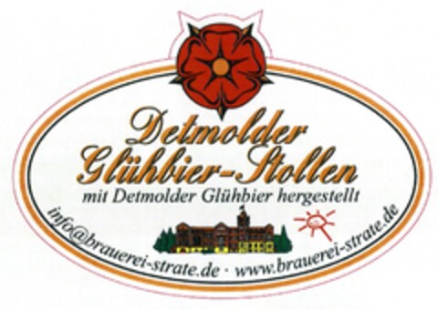 Detmolder Glühbier-Stollen mit Detmolder Glühbier hergestellt info@brauerei-strate.de www. brauerei-strate.de Logo (DPMA, 05.03.2015)