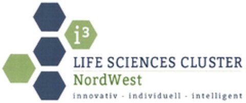 i3 LIFE SCIENCES CLUSTER NordWest innovativ - individuell - intelligent Logo (DPMA, 04.02.2016)