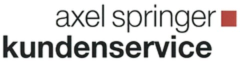 axel springer kundenservice Logo (DPMA, 10/13/2017)