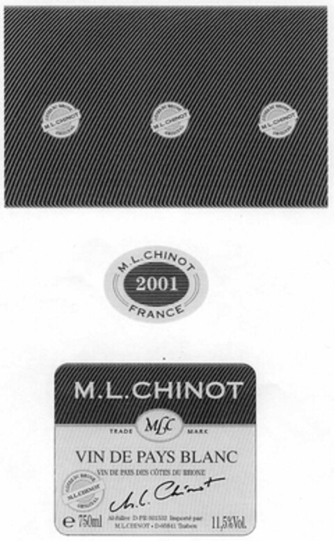 M.L. CHINOT Logo (DPMA, 10.06.2002)