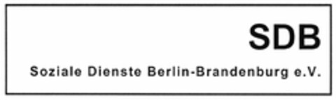 SDB Soziale Dienste Berlin-Brandenburg e.V. Logo (DPMA, 04/19/2005)