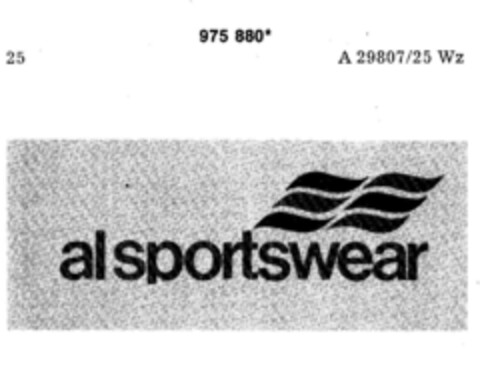 al sportswear Logo (DPMA, 30.11.1977)