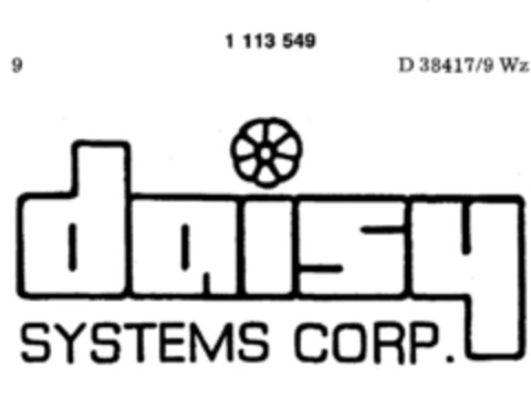 daisy SYSTEMS CORP. Logo (DPMA, 12.04.1983)