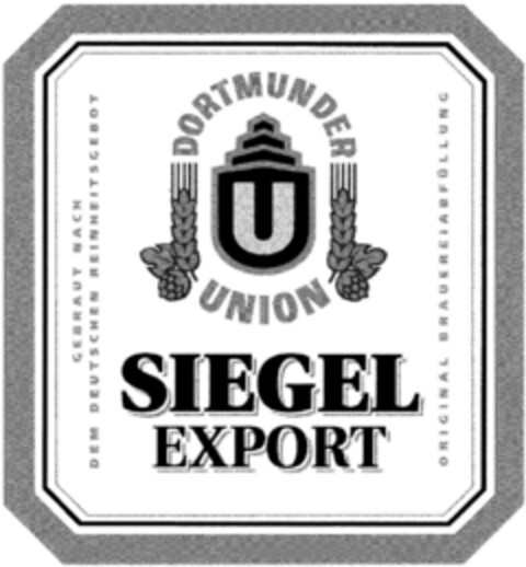 DORTMUNDER UNION SIEGEL EXPORT Logo (DPMA, 29.03.1993)