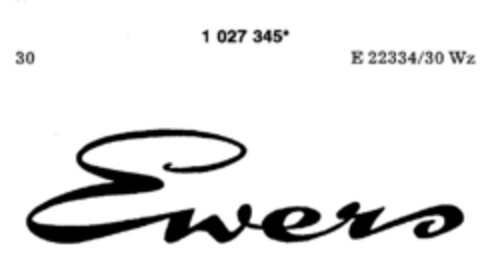 Ewers Logo (DPMA, 09.07.1981)