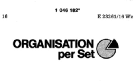 ORGANISATION Per Set Logo (DPMA, 29.10.1982)