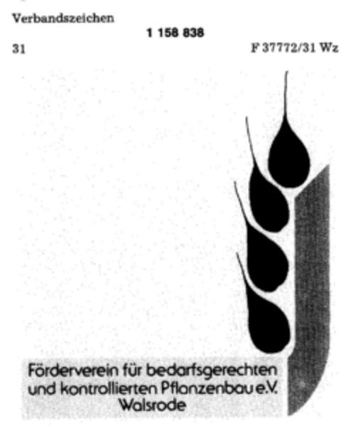 Förderverein für bedarfsgerechten und kontrollierten Pflanzenbau e.V. Walsrode Logo (DPMA, 07/21/1989)