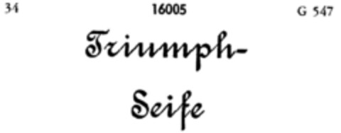 Triumph- Seife Logo (DPMA, 02/01/1895)