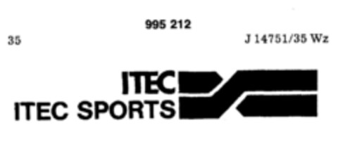 ITEC ITEC SPORTS Logo (DPMA, 02.04.1979)