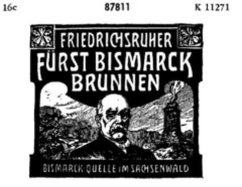 FRIEDRICHSRUHER FÜRST BISMARCK BRUNNEN Logo (DPMA, 05.02.1906)