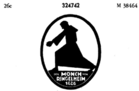 DER MÖNCH VON RINGELHEIM 1626 Logo (DPMA, 15.07.1924)