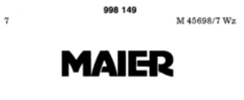 MAIER Logo (DPMA, 10.01.1979)