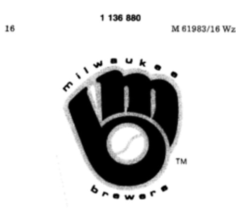 milwaukee brewers Logo (DPMA, 18.12.1987)