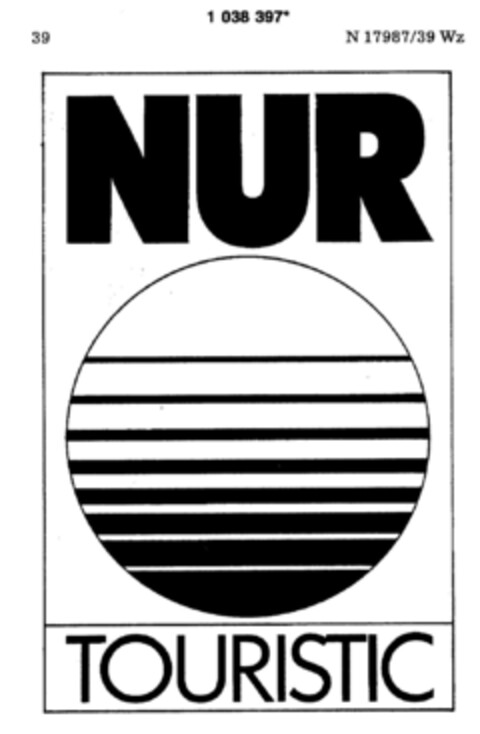 NUR TOURISTIC Logo (DPMA, 27.01.1982)