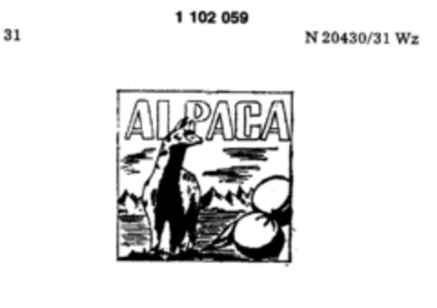 ALPACA Logo (DPMA, 07/10/1986)