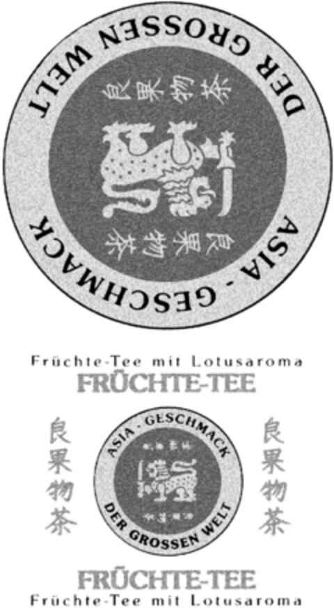 ASIA-GESCHMACK DER GROSSEN WELT Früchte-Tee mit Lotusaroma Logo (DPMA, 14.12.1992)