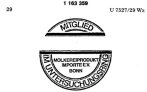 MITGLIED IM UNTERSUCHUNGSRING MOLKEREIPRODUKT IMPORTE E.V. BONN Logo (DPMA, 02.06.1989)