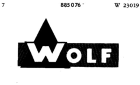 WOLF Logo (DPMA, 03/05/1971)