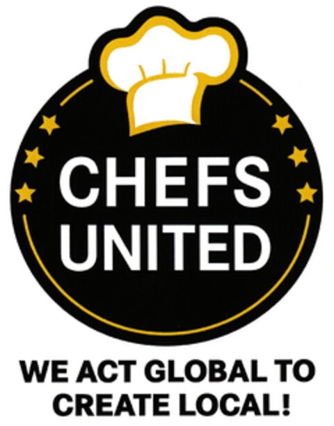 CHEFS UNITED WE ACT GLOBAL TO CREATE LOCAL! Logo (DPMA, 09.01.2013)