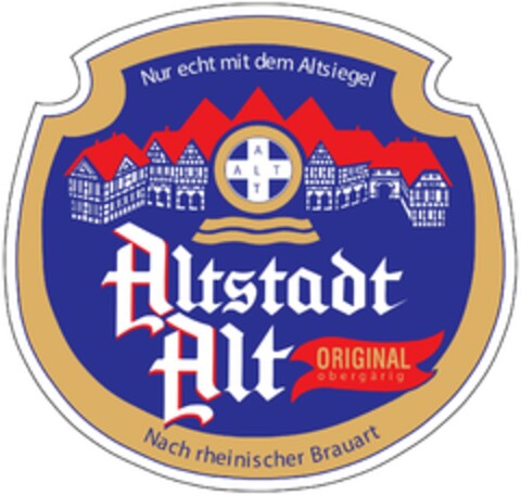 Nur echt mit dem Altsiegel Altstadt Alt ORIGINAL obergärig Nach rheinischer Brauart Logo (DPMA, 03/29/2021)