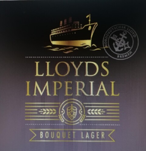 LLOYDS IMPERIAL BOUQUET LAGER NORDDEUTSCHER LLOYD BREMEN Logo (DPMA, 03.03.2024)