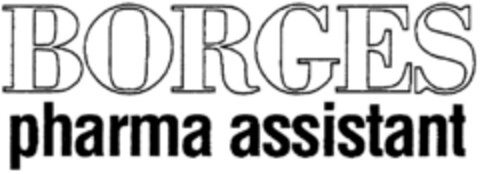 BORGES pharma assistant Logo (DPMA, 11.05.1996)