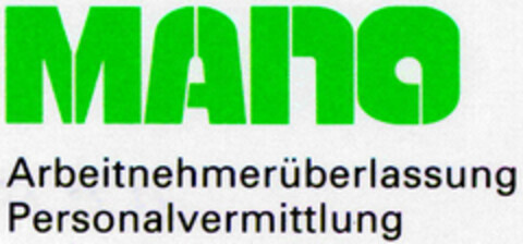 MANO Arbeitnehmerüberlassung Personalvermittlung Logo (DPMA, 24.10.1998)