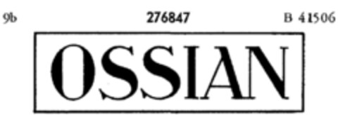 OSSIAN Logo (DPMA, 08.09.1921)