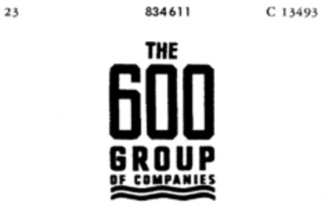 THE 600 GROUP OF COMPANIES Logo (DPMA, 04/10/1963)
