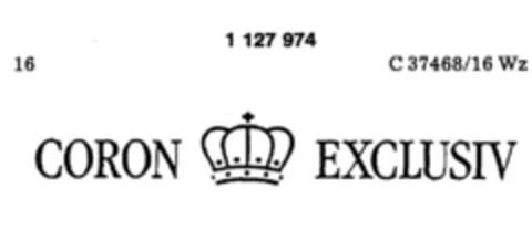 CORON EXCLUSIV Logo (DPMA, 18.03.1988)