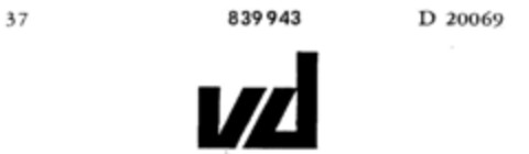 vd Logo (DPMA, 30.08.1966)